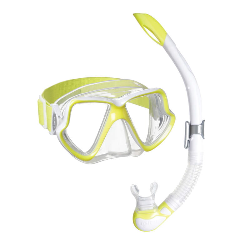 Mares Wahoo Neon Combo Lime Taucherbrille & Schnorchel